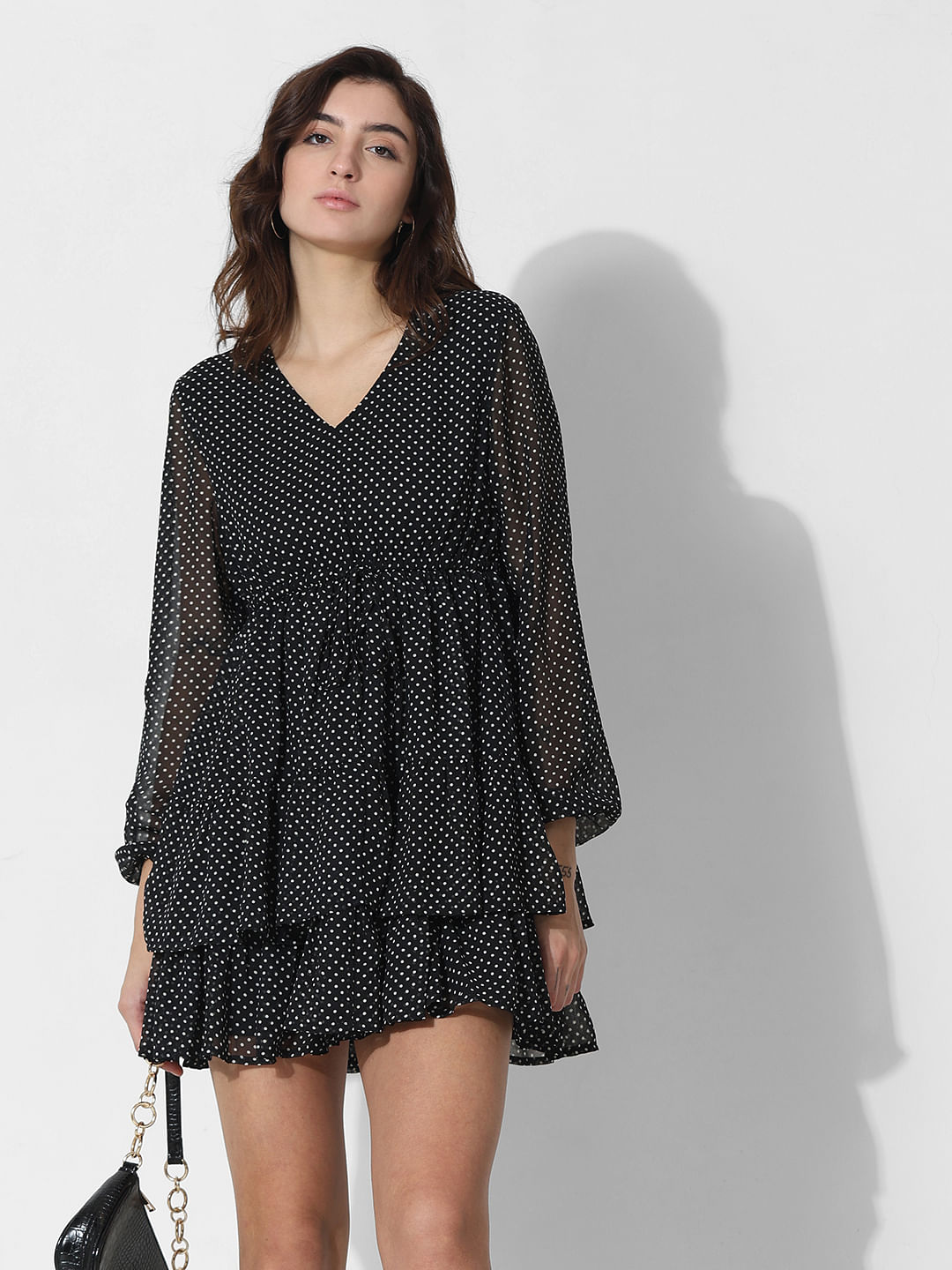 Next black polka dot dress best sale