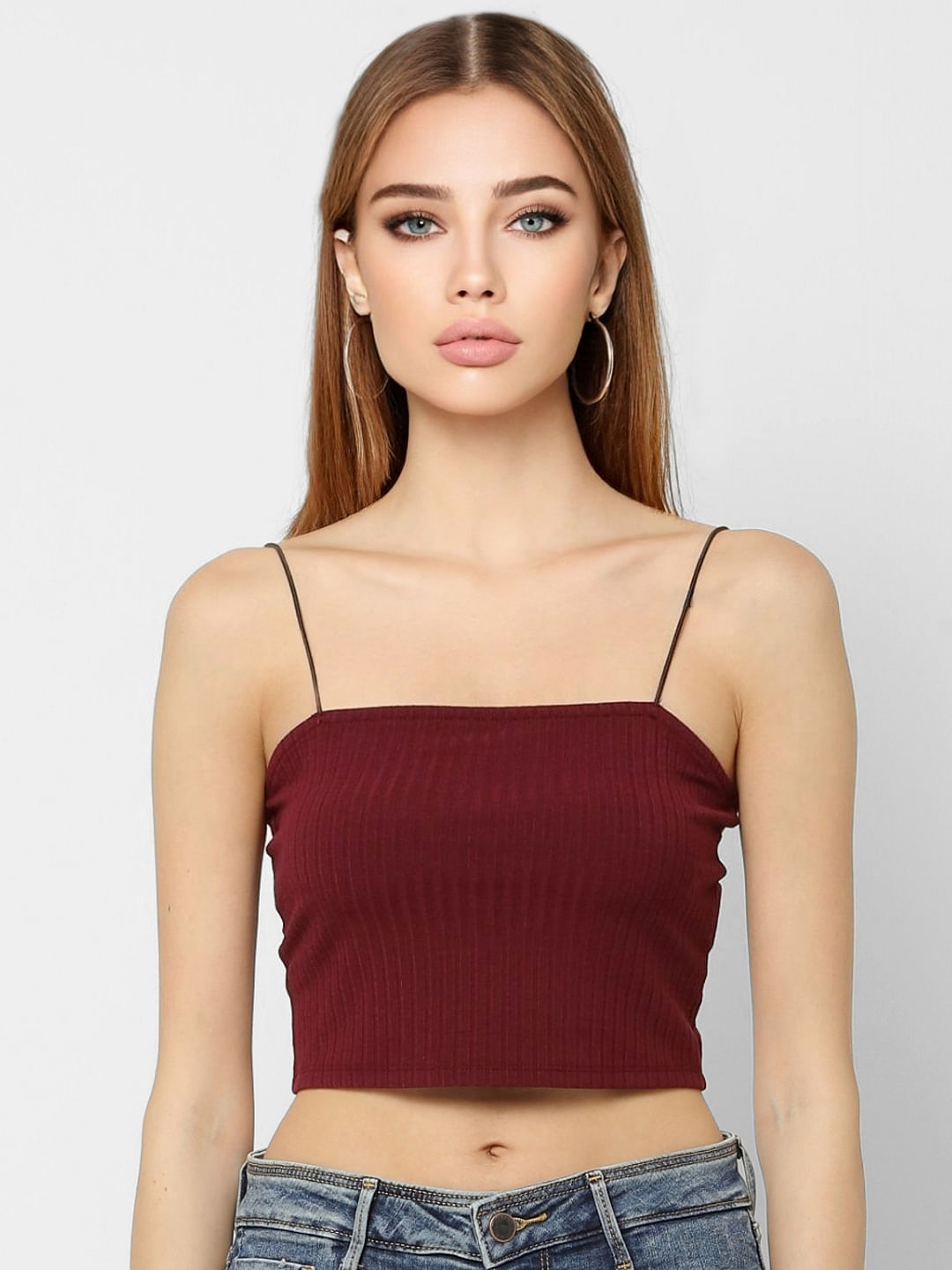 burgundy dressy top