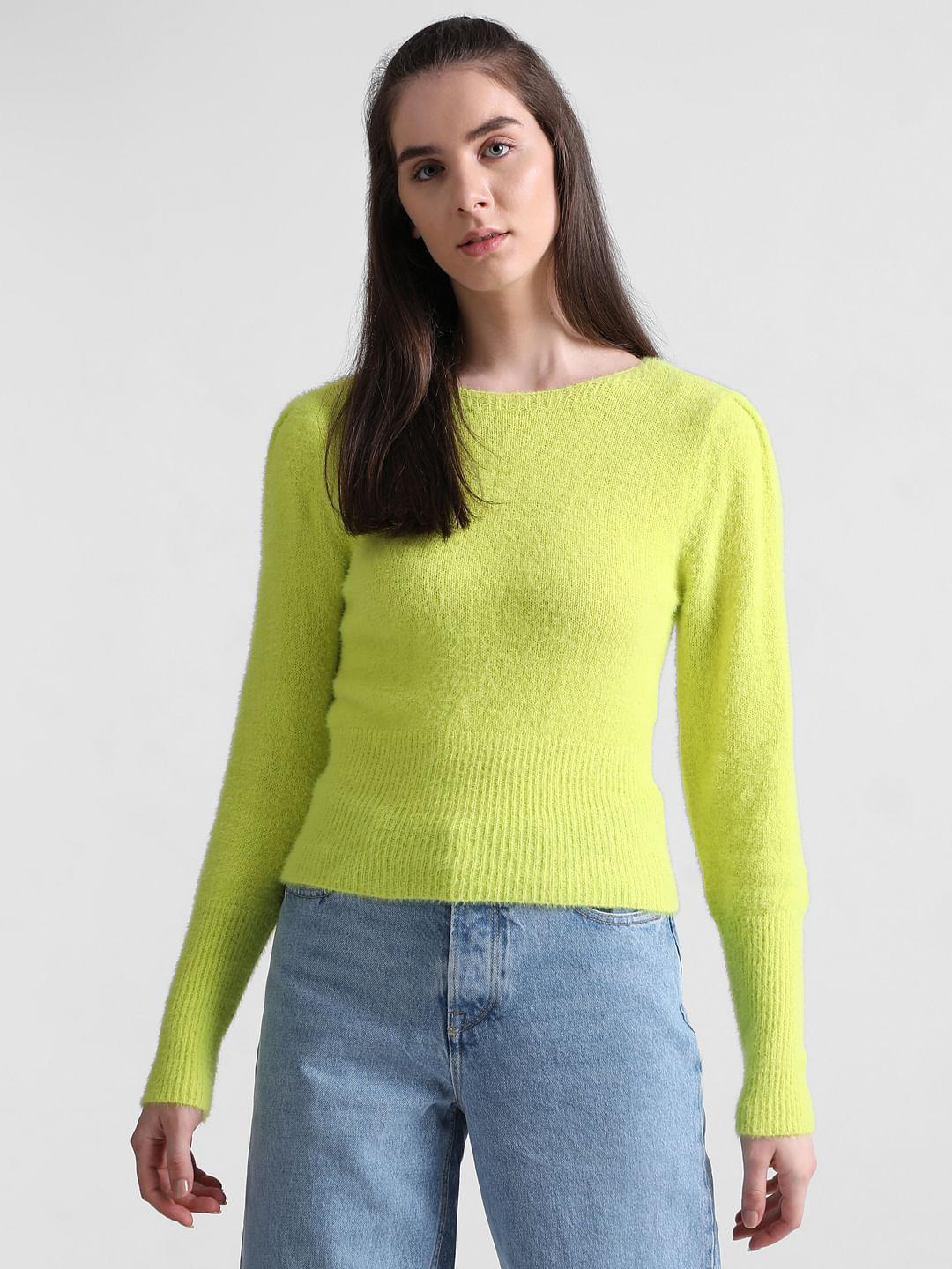 Lime sales knitted jumper