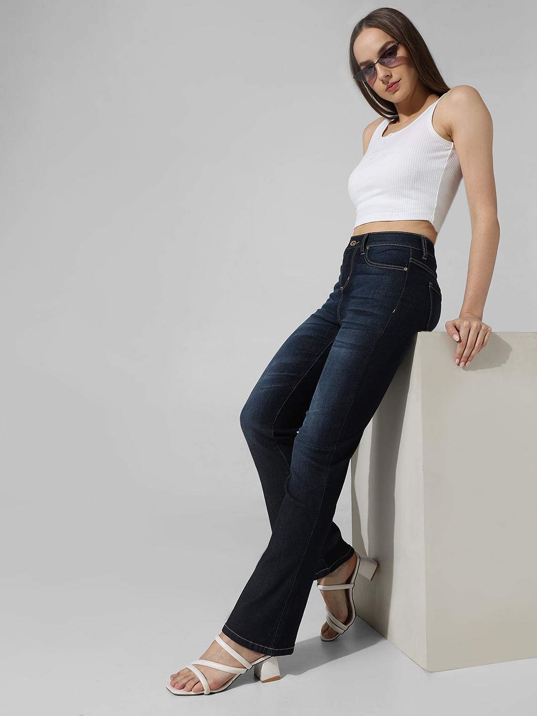 Buy Dark Blue Jeans & Jeggings for Women by Recap Online | Ajio.com