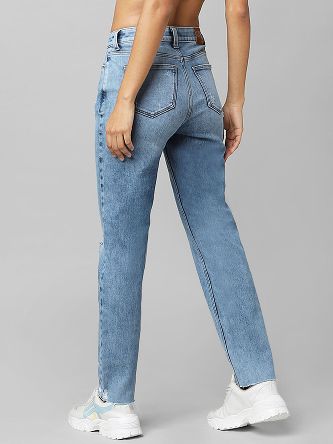 Buy SweatyRocks Womens Casual Boyfriend Jeans High Rise Denim Pants with  Pocket Blue XS at Amazonin