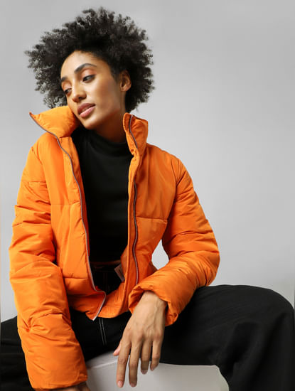 Orange Puffer Jacket