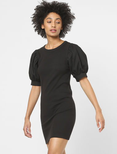 Drop Shoulder Sweatshirt Dress Black Top mini dress with belt, buy  here,only in ZAFUL! #dress #b…