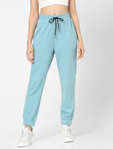 Blue High Rise Co-ord Joggers