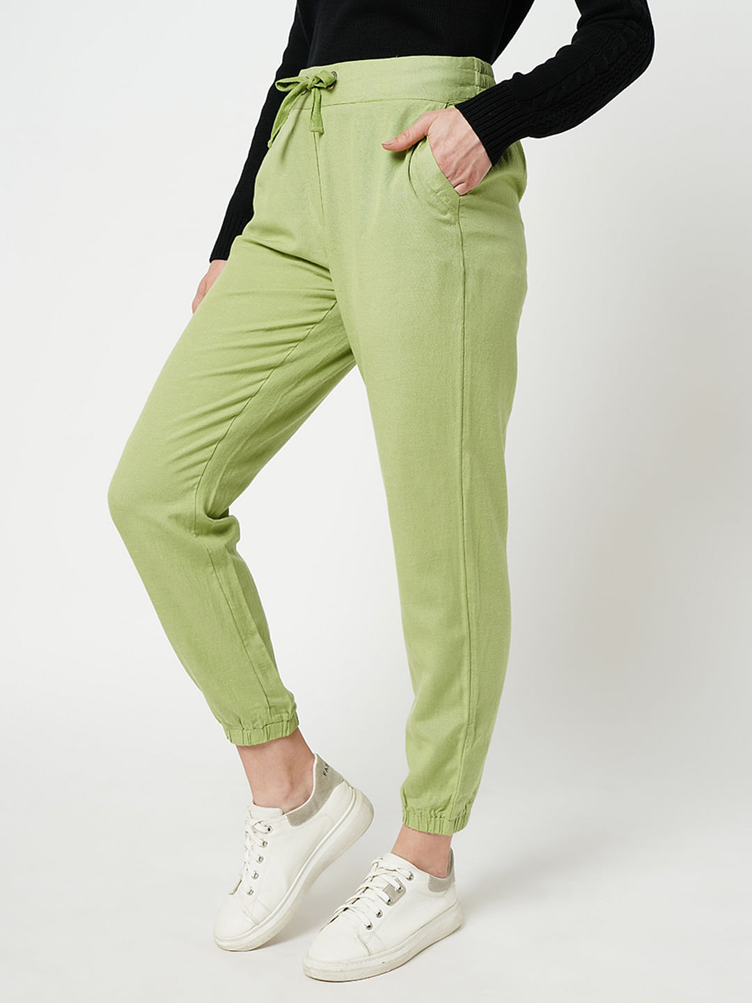Light green straight pants – Fabnest