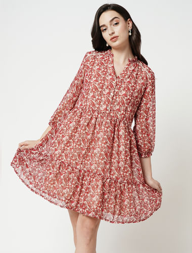 JDY by ONLY Pink Floral Short Dress