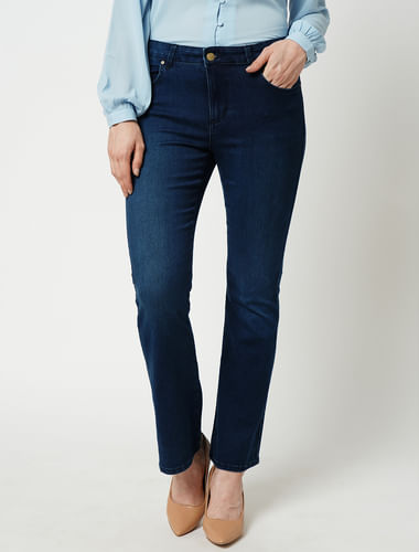 JDY by ONLY Dark Blue High Rise Flared Jeans