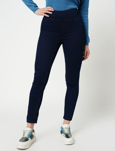 JDY by ONLY Dark Blue Pull-Up Skinny Jeggings