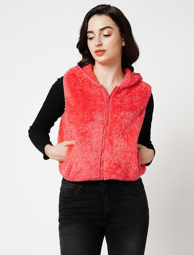JDY by ONLY Red Hooded Jacket