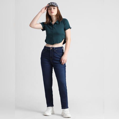 

ONLY Dark Blue Vintage Emily Straight Fit Jeans