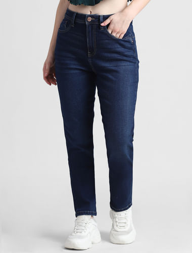 Dark Blue Vintage Emily Straight Fit Jeans