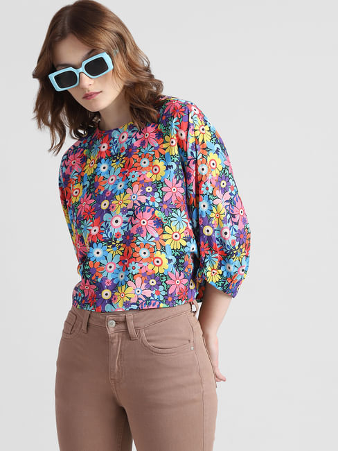 Multi-Coloured Floral Top