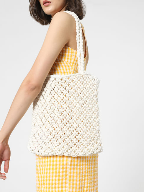 Beige Crochet Bag