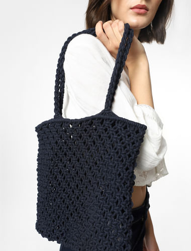 Blue Crochet Bag