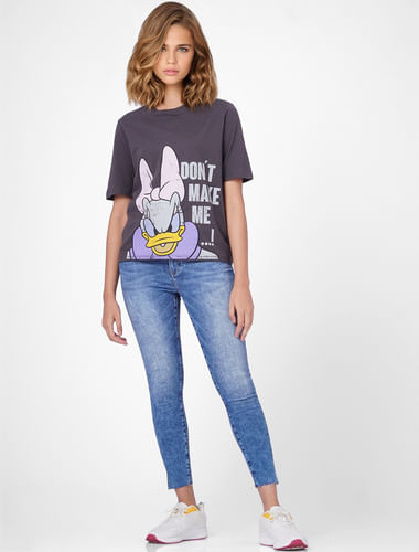 Black Donald Duck Graphic T-shirt