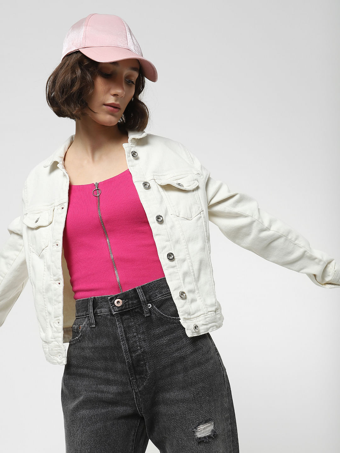 Cheap white jean outlet jacket