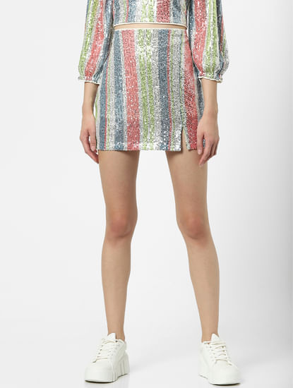 Multi-coloured Sequin Skirt