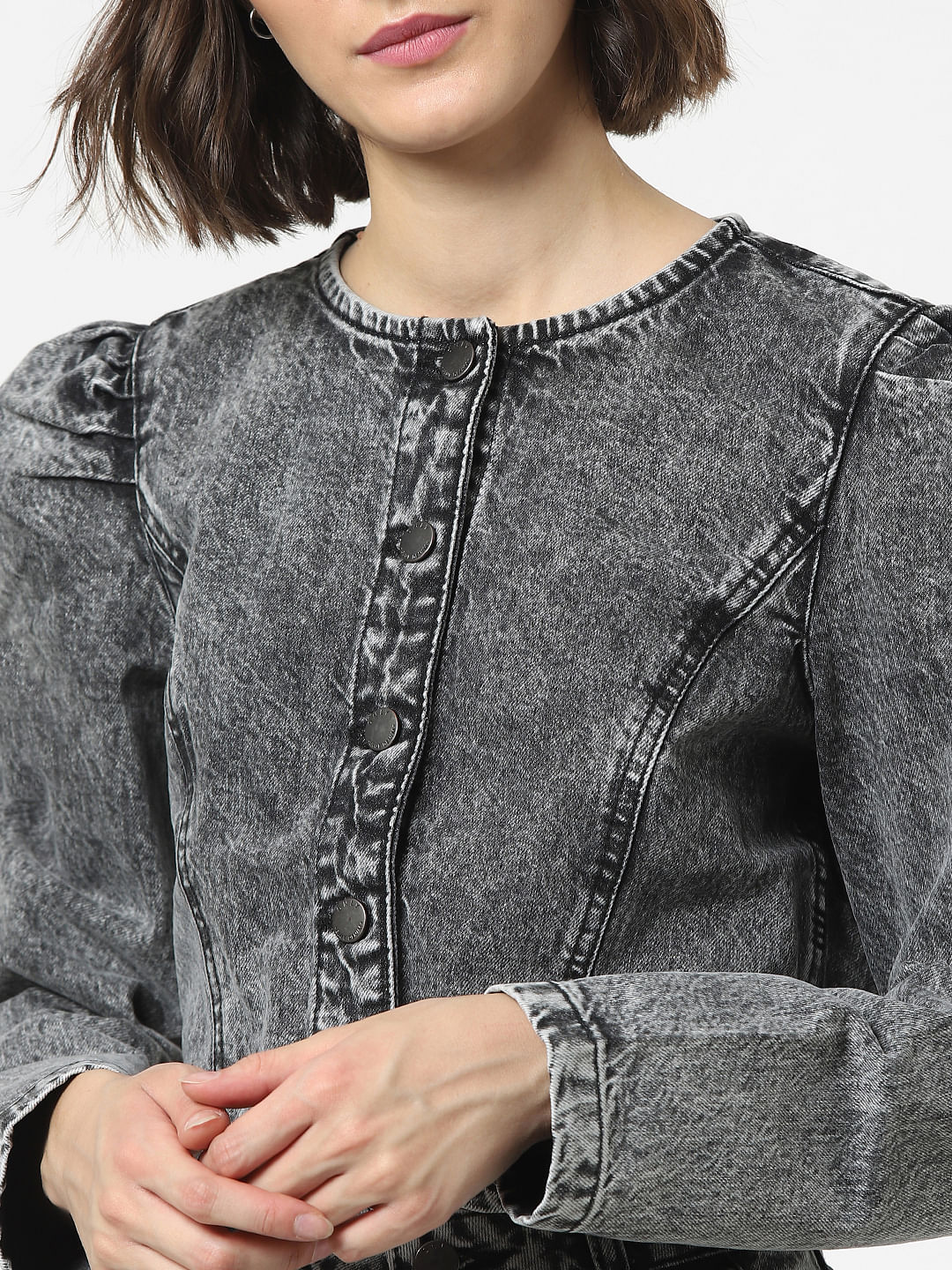 Buy Tokyo Talkies Dark Grey Denim Jacket for Women Online at Rs867  Ketch