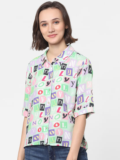 Multi-coloured Graphic Print Shirt