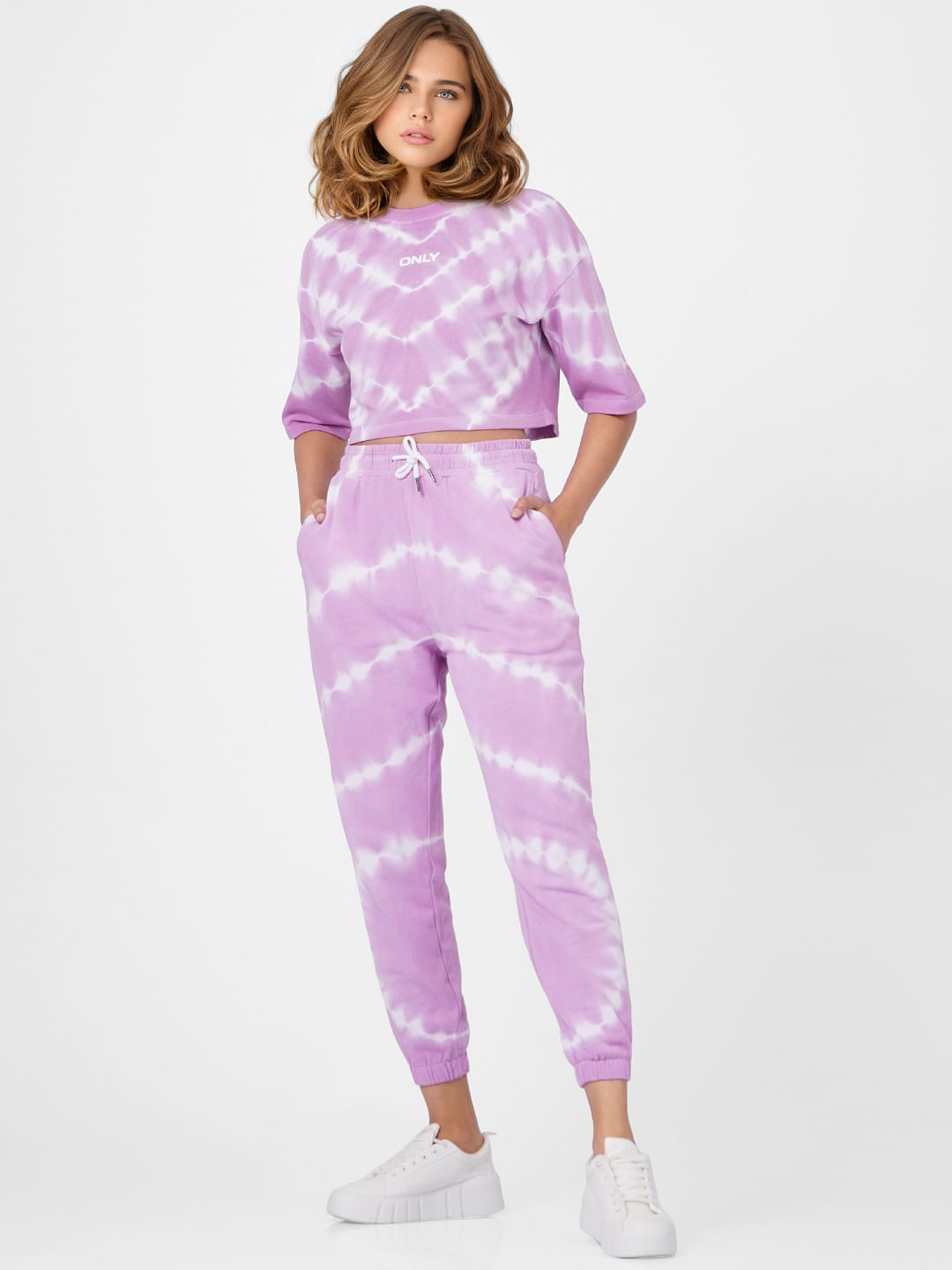 Buy Lilac Tie Dye Co ord Joggers for Women ONLY 192630201