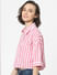 Pink Striped Cropped Shirt