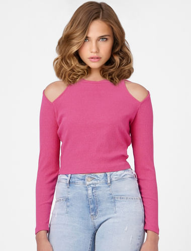 Pink Cut Out Top