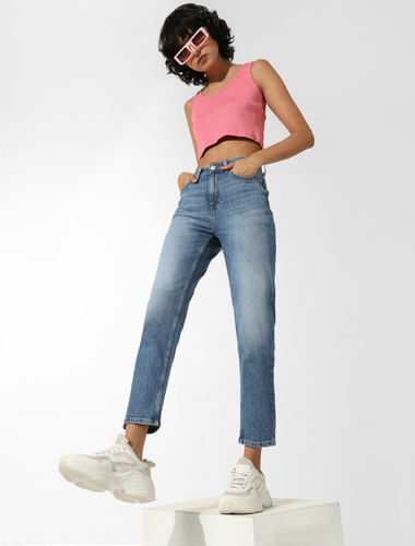 Blue Emily Straight Fit Jeans