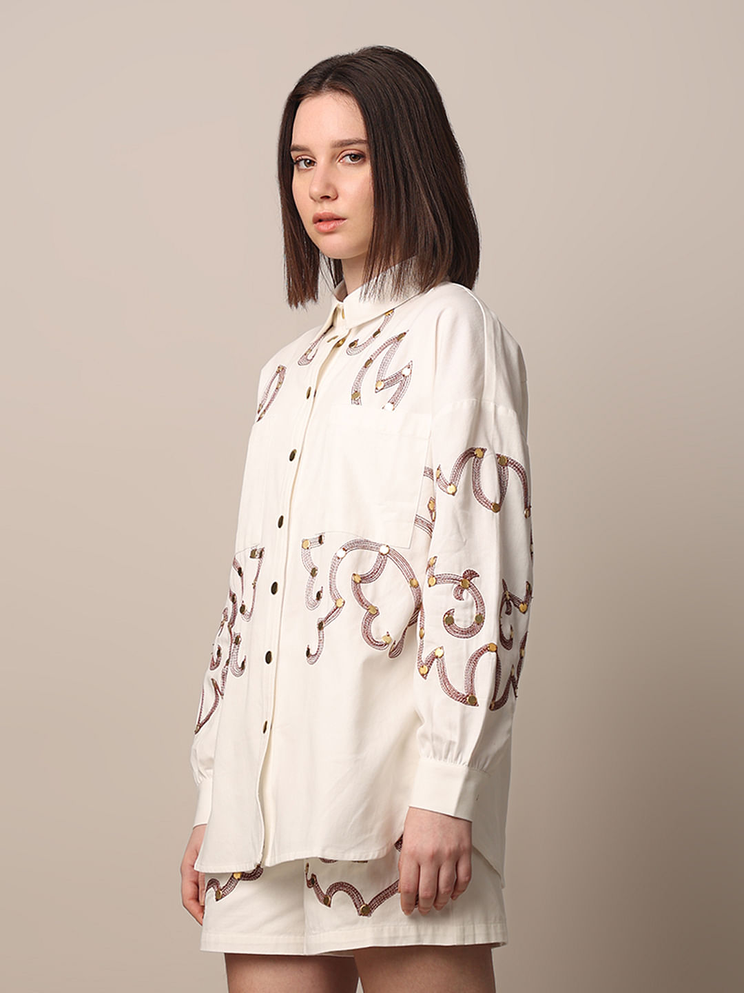 クラネ BIG COLLAR EMBROIDERY TOPS｜トップス