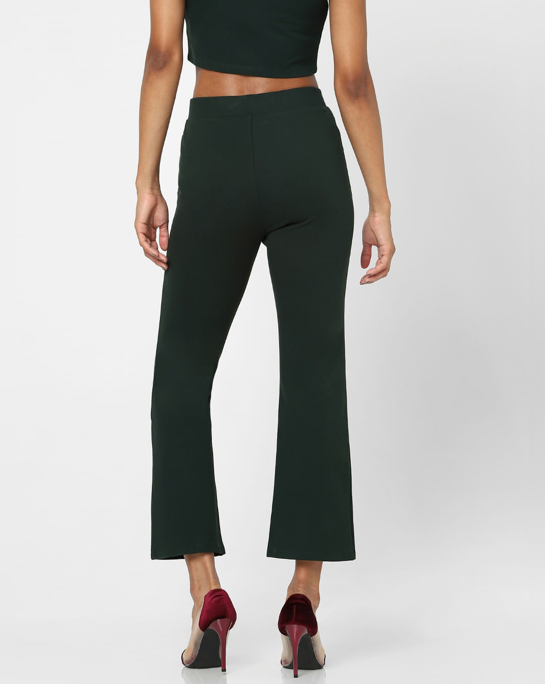 Green Flared Co-ord Pants