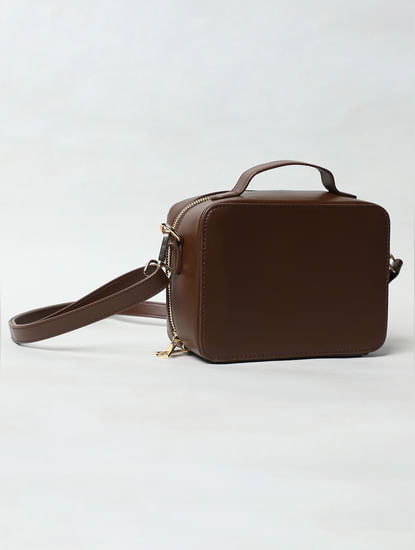 Brown Boxy Crossbody Bag