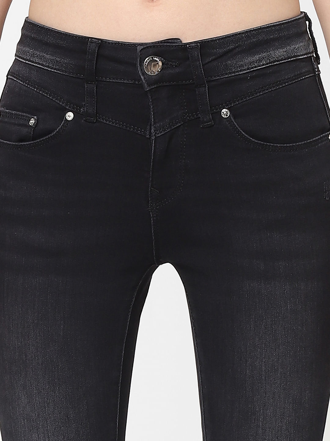 black low rise skinny jeans women