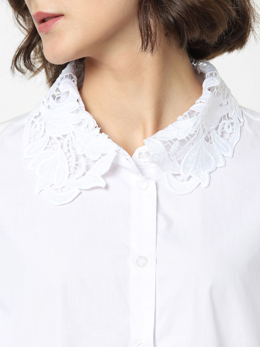 lace collar top