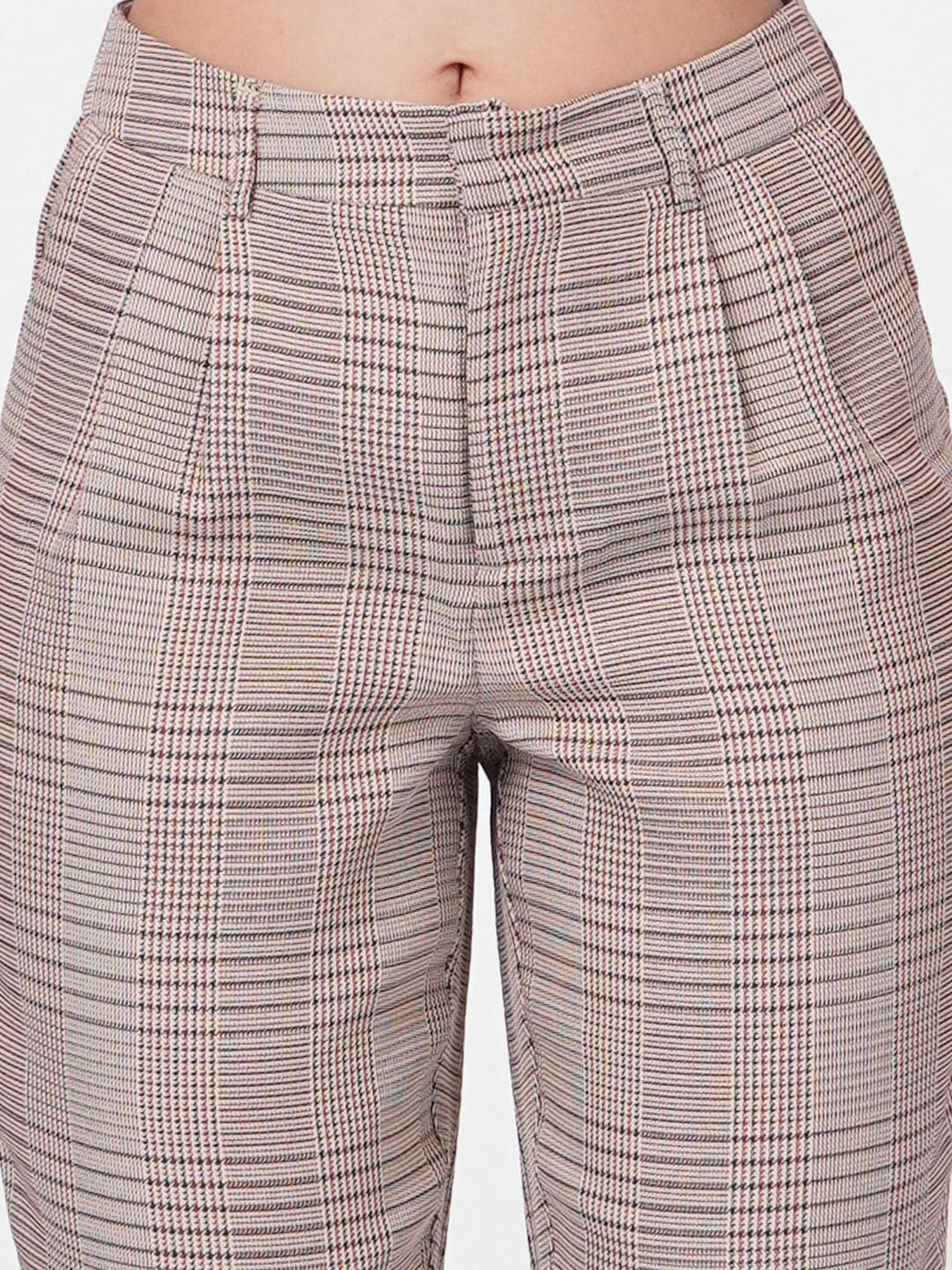 Buy online High Rise Checkered Trousers from bottom wear for Women by  Kalakaari for 659 at 49 off  2023 Limeroadcom