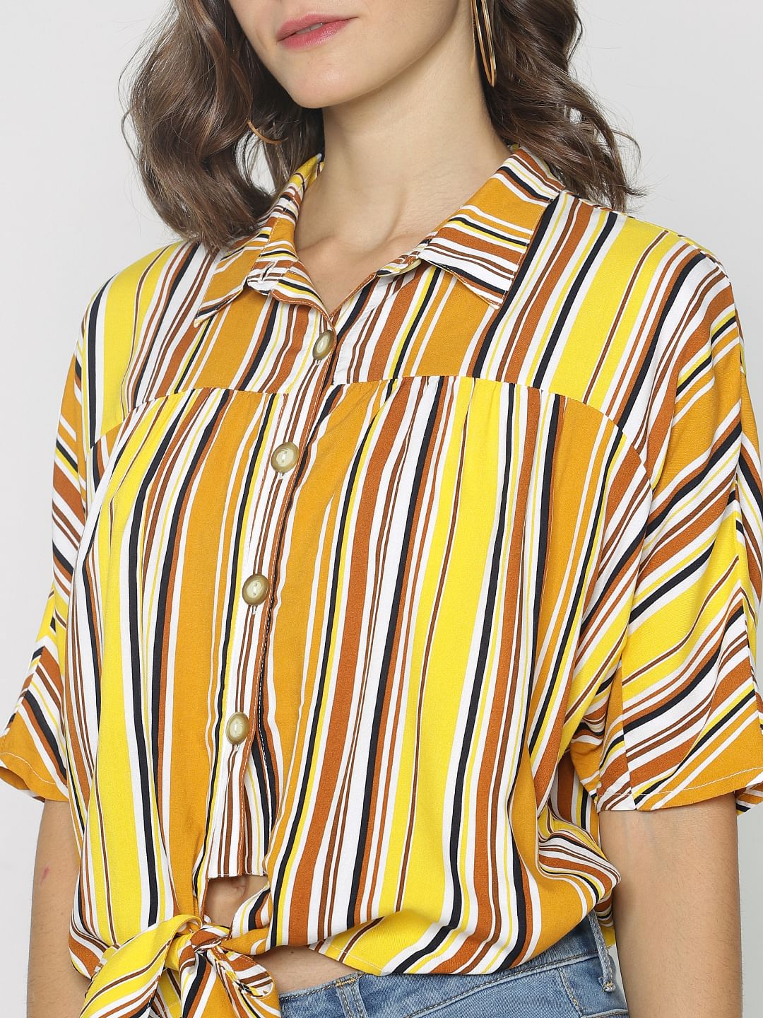 yellow striped top