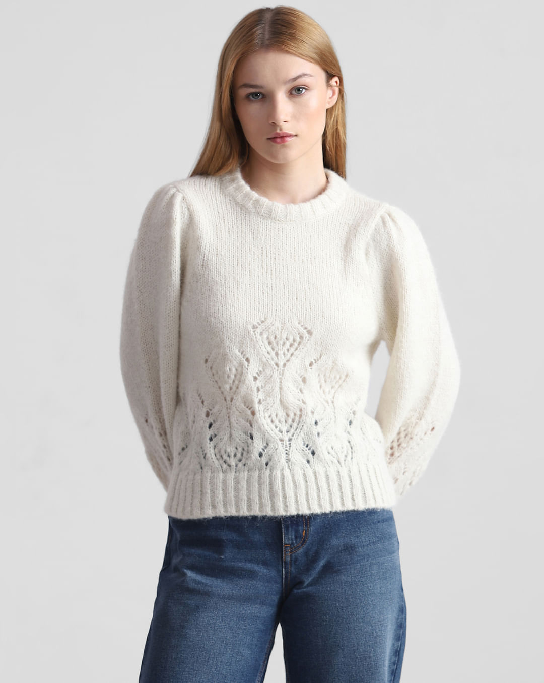 Off-White Pointelle Knit Pullover