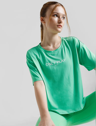 PLAY Green Boxy Fit Training T-shirt