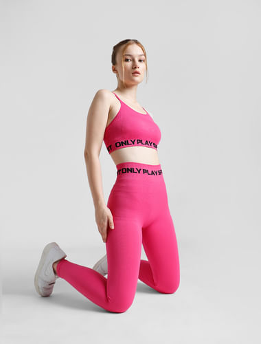 PLAY Pink High Rise Seamless Training Tights