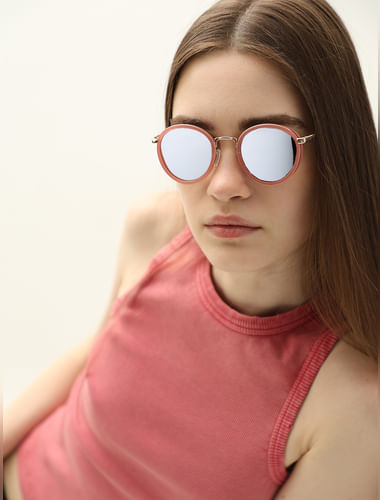 Peach Round Sunglasses