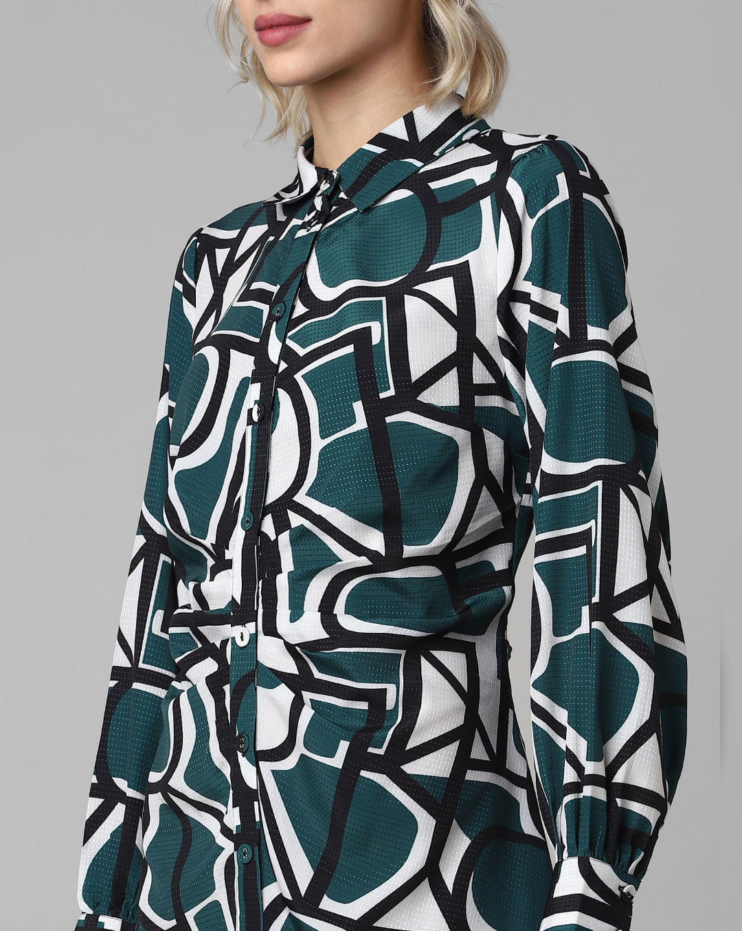 NWT Zara Geometric Print shirt dress PINK Sz S  Printed shirt dress,  Clothes design, Fashion design