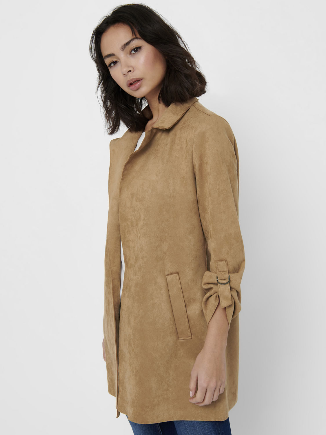 suede coat fur