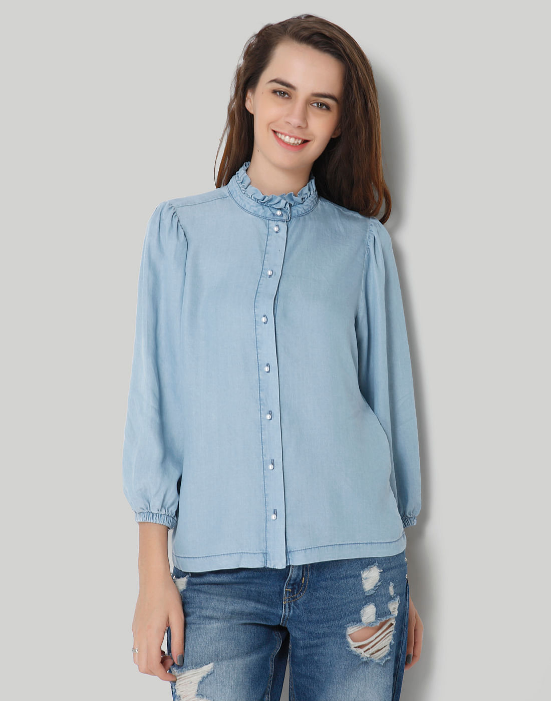 denim shirt for girls online