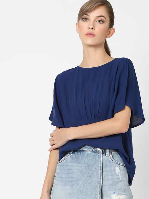 Blue Flared Top