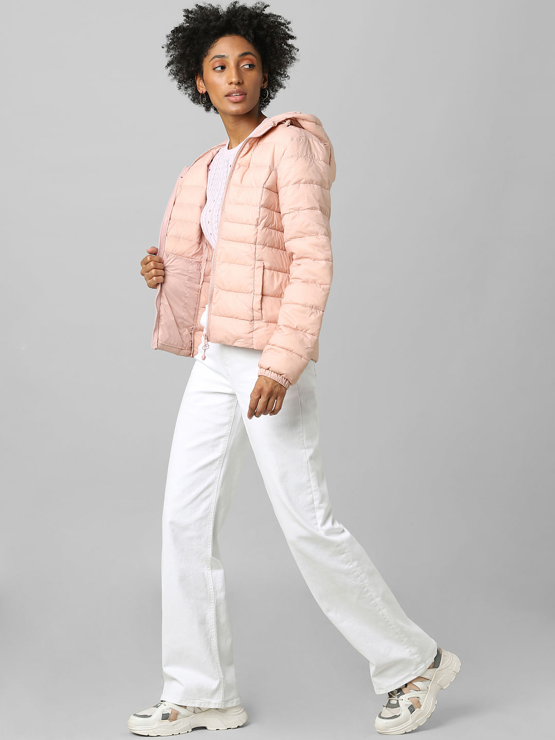 Pink 2024 gray jacket