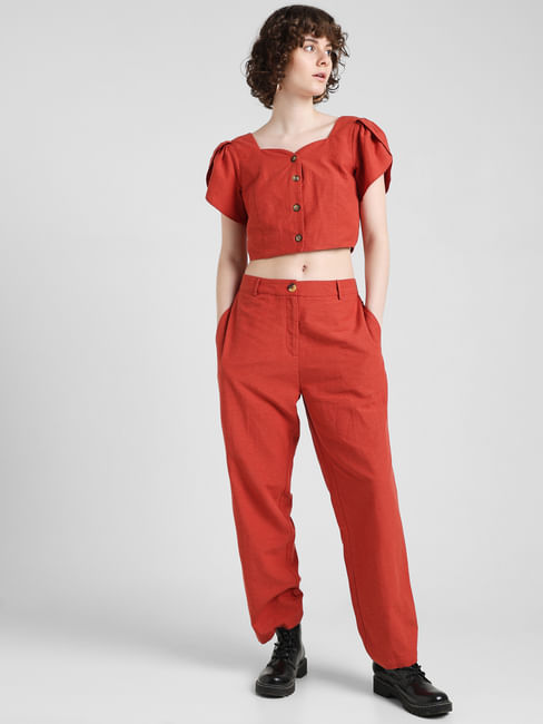 Red Co-ord Set Pants