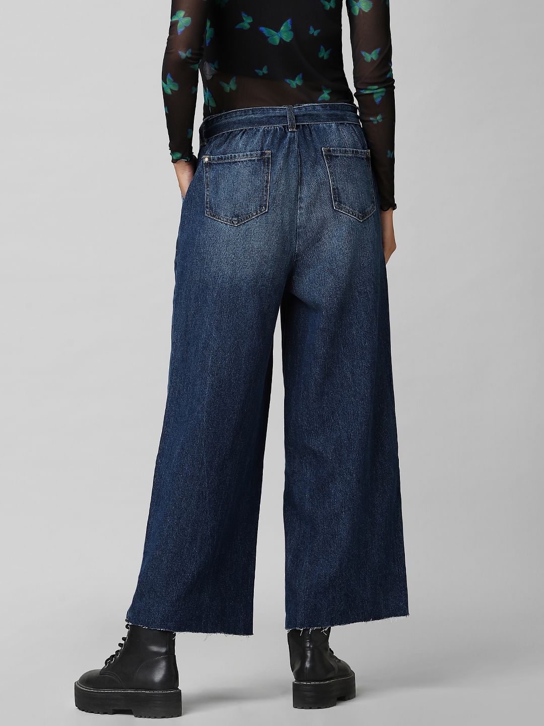 wide leg mid rise pants