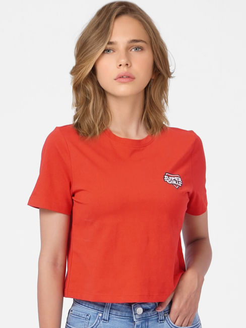 Red Cropped T-shirt