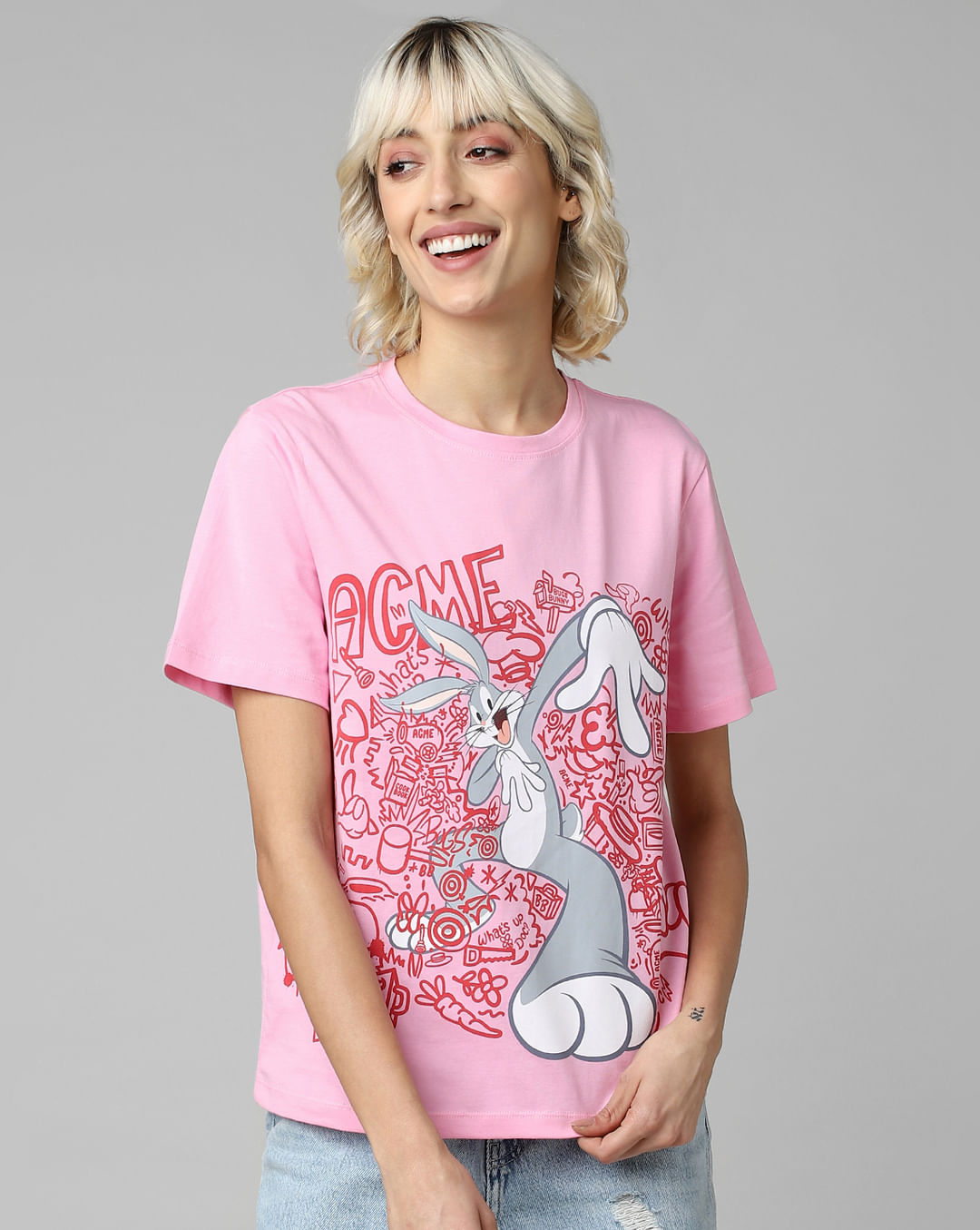 Tunes Printed T-shirt X Pink Looney