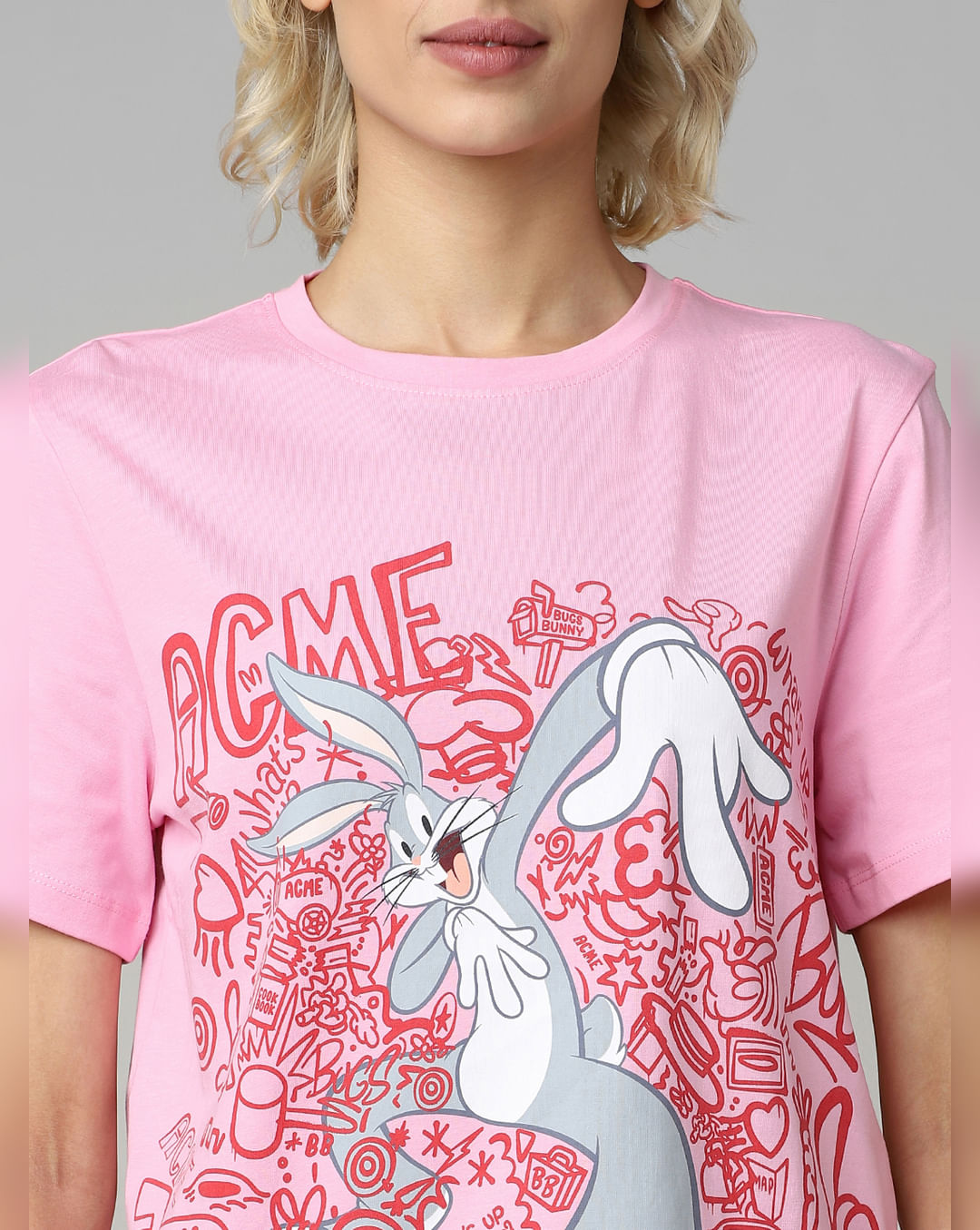 Printed Looney X Pink T-shirt Tunes