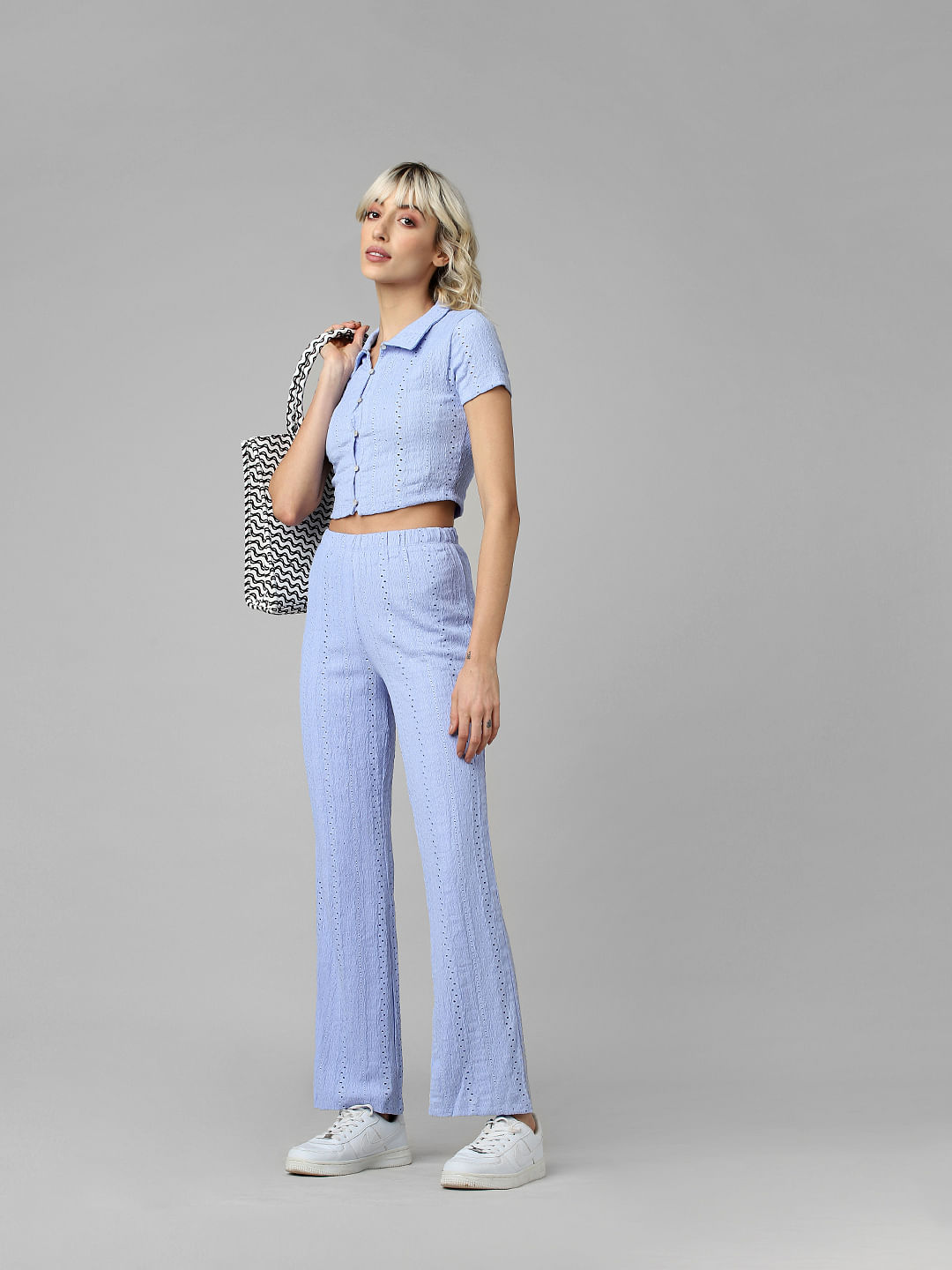 Buy Blue Trousers  Pants for Women by Fable Street Online  Ajiocom