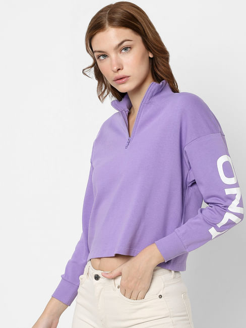 Lilac Cropped Sweatshirt